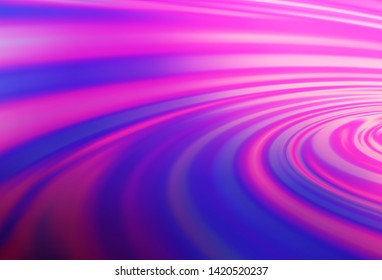 Light Pink, Blue vector template with bent ribbons. Colorful abstract illustration with gradient lines. Textured wave pattern for backgrounds.