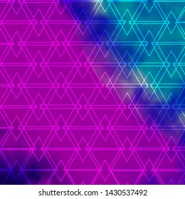 Light Pink, Blue vector template with lines, triangles. Gradient triangles in abstract style on simple form. Pattern for commercials.