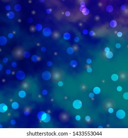 Light Pink, Blue vector template with circles, stars. Abstract design in gradient style with bubbles, stars. Design for your commercials.