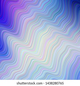 Light Pink, Blue vector template with bent lines. Modern gradient abstract illustration with bandy lines. Abstract style for your business design.