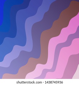 Light Pink, Blue vector template with lines. Abstract illustration with bandy gradient lines. Pattern for commercials, ads.
