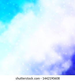 Light Pink, Blue vector template with neon stars. Colorful illustration with abstract gradient stars. Pattern for new year ad, booklets.