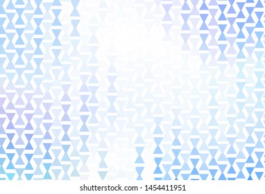 Light Pink, Blue vector template with crystals, triangles. Illustration with set of colorful triangles. Pattern for booklets, leaflets
