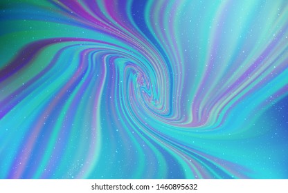 Light Pink, Blue vector template with space stars. Space stars on blurred abstract background with gradient. Template for cosmic backgrounds.