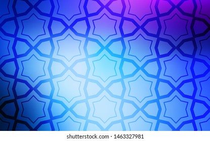 Light Pink, Blue vector template with sky stars. Blurred decorative design in simple style with stars. Best design for your ad, poster, banner.