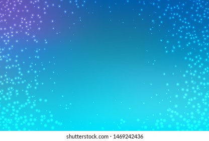 Light Pink, Blue vector template with space stars. Shining colored illustration with bright astronomical stars. Best design for your ad, poster, banner.