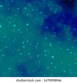 Light Pink, Blue vector template with neon stars. Modern geometric abstract illustration with stars. Pattern for wrapping gifts.