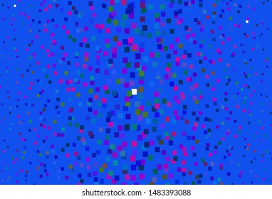 Light Pink, Blue vector template with rhombus. Glitter abstract illustration with rectangular shapes. Pattern for busines ad, booklets, leaflets