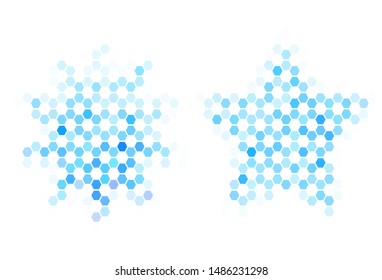 Light Pink, Blue vector template in hexagonal style. Abstract illustration with colorful hexagons. Pattern for landing pages.