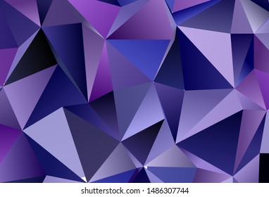 Light Pink, Blue vector template with crystals, triangles. Glitter abstract illustration with triangular shapes. Modern template for landing page.