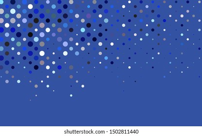 Light Pink, Blue vector template with circles. Glitter abstract illustration with blurred drops of rain. Pattern for ads, booklets.