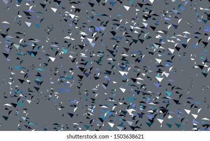 Light Pink, Blue vector template with crystals, triangles. Decorative design in abstract style with triangles. Pattern for commercials.