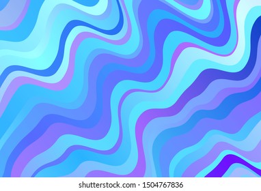 Hellrosa, blaue Vektorvorlage mit weinroten Linien. Farbige Illustration im einfachen Stil mit Farbverlauf. Farbiges Wellenmuster für Ihr Design.