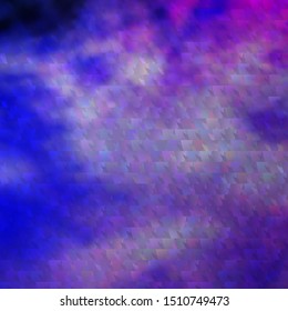Light Pink, Blue vector template with crystals, triangles. Triangles on abstract background with colorful gradient. Template for wallpapers.