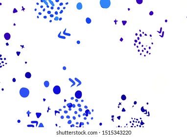 Light Pink, Blue vector template with chaotic shapes. Modern abstract illustration with colorful random forms. Background for a cell phone.