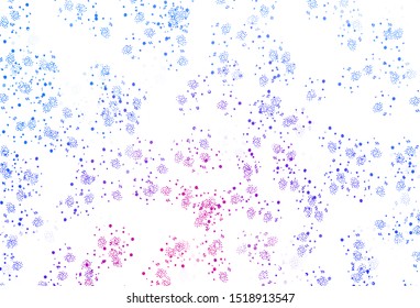 Light Pink, Blue vector template with chaotic shapes. Illustration with colorful gradient shapes in abstract style. Elegant design for wallpapers.