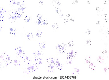 Light Pink, Blue vector template with chaotic shapes. Colorful chaotic forms with gradient in modern style. Background for a cell phone.