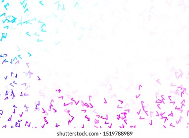 Light Pink, Blue vector template with curved lines. Colorful illustration in abstract style with gradient. A completely new design for your business.