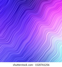 Light Pink, Blue vector template with lines. Abstract gradient illustration with wry lines. Pattern for ads, commercials.