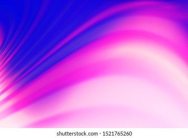 Light Pink, Blue vector template with bent lines. Brand new colored illustration in marble style with gradient. Pattern for your business design.