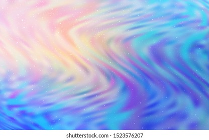 Light Pink, Blue vector template with space stars. Shining illustration with sky stars on abstract template. Best design for your ad, poster, banner.