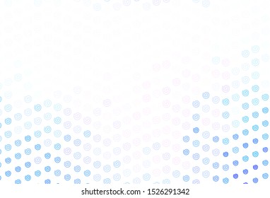 Light Pink, Blue vector template with lines. Modern gradient abstract illustration with bandy lines. A completely new template for your design.