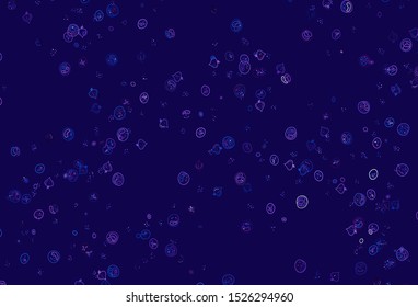 Light Pink, Blue vector template with organic meal. Abstract background with colorful Fast Food illustrations. Template for meal cooking in kitchen.