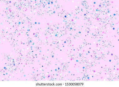 Light Pink, Blue vector template with chaotic shapes. Colorful chaotic forms with gradient in modern style. Modern design for your business card.