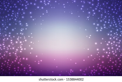 Light Pink, Blue vector template with space stars. Modern abstract illustration with Big Dipper stars. Pattern for astronomy websites.