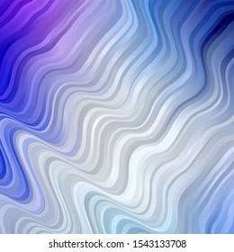 Light Pink, Blue vector template with curves. Brand new colorful illustration with bent lines. Template for cellphones.