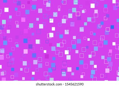 Light Pink, Blue vector template with square style. Abstract gradient illustration with rectangles. Background for cell phones.