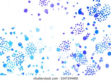 Light Pink, Blue vector template with chaotic shapes. Modern abstract illustration with colorful random forms. Best smart design for your business.