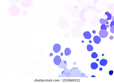 Light Pink, Blue vector template with circles. Blurred decorative design in abstract style with bubbles. Pattern for beautiful websites.