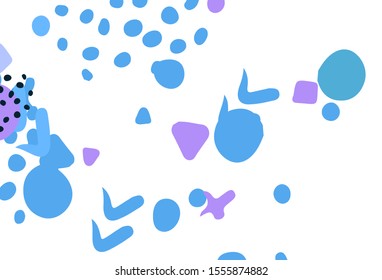 Light Pink, Blue vector template with chaotic shapes. Modern abstract illustration with colorful random forms. Modern design for your business card.