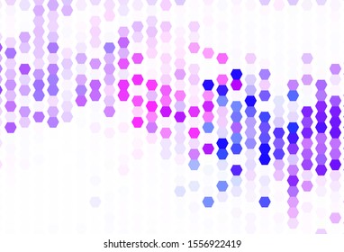 Light Pink, Blue vector template in hexagonal style. Blur background with colorful hexagons. Pattern for your ad, booklets.