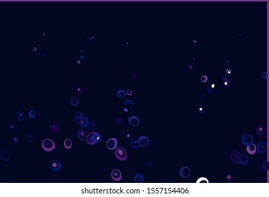 Light Pink, Blue vector template with circles. Glitter abstract illustration with blurred drops of rain. Pattern for ads, leaflets.
