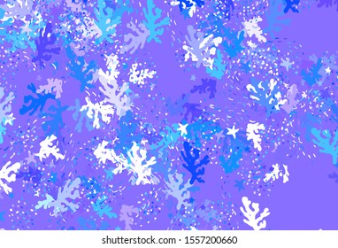 Light Pink, Blue vector template with chaotic shapes. Decorative design in abstract style with random forms. Simple design for your web site.