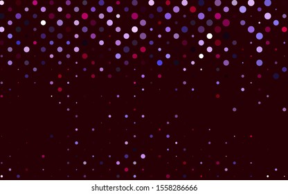 Light Pink, Blue vector template with circles. Illustration with set of shining colorful abstract circles. Pattern for ads, booklets.