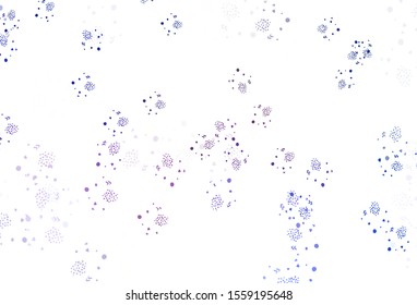 Light Pink, Blue vector template with chaotic shapes. Decorative design in abstract style with random forms. Background for a cell phone.