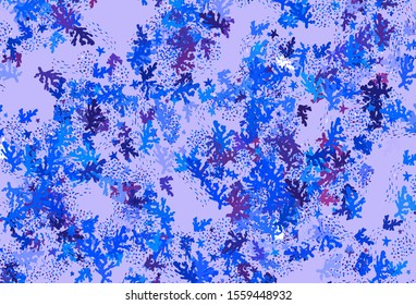 Light Pink, Blue vector template with chaotic shapes. Decorative design in abstract style with random forms. Best smart design for your business.