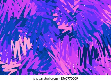 Light Pink, Blue vector template with repeated sticks. Colorful shining illustration with lines on abstract template. Pattern for ads, posters, banners.