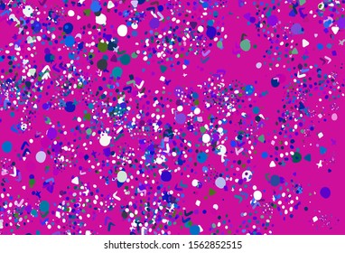 Light Pink, Blue vector template with chaotic shapes. Simple colorful illustration with abstract gradient shapes. Simple design for your web site.