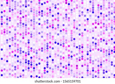 Light Pink, Blue vector template with circles. Illustration with set of shining colorful abstract circles. Design for your business advert.