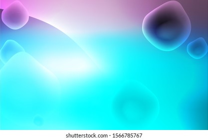 Light Pink, Blue vector template with liquid shapes. Shining illustration, which consist of blurred lines, circles. Brand-new design for your ads, poster, banner.