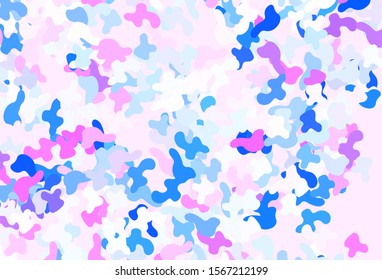 Light Pink, Blue vector template with chaotic shapes. Simple colorful illustration with abstract gradient shapes. Elegant design for wallpapers.
