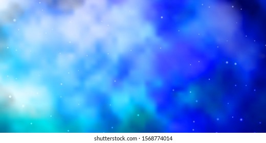 Light Pink, Blue vector template with neon stars. Blur decorative design in simple style with stars. Theme for cell phones.
