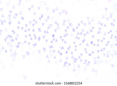 Light Pink, Blue vector template with crystals, triangles. Illustration with set of colorful triangles. Template for wallpapers.