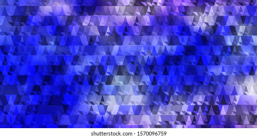 Light Pink, Blue vector template with lines, triangles. Illustration with colorful gradient triangles. Pattern for commercials.