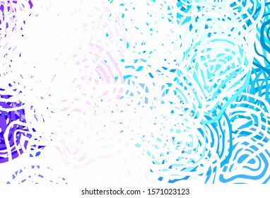 Light Pink, Blue vector template with chaotic shapes. Colorful chaotic forms with gradient in modern style. Best smart design for your business.