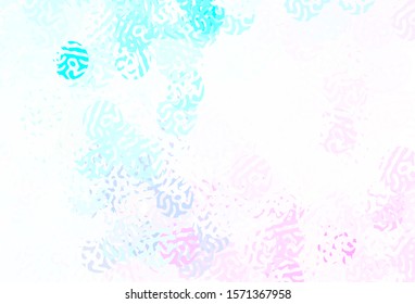 Light Pink, Blue vector template with chaotic shapes. Modern abstract illustration with colorful random forms. Background for a cell phone.
